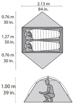 MSR Hubba Hubba NX / 2 Persoons Tent Groen -Cres Tenten Winkel 10085 hubba hubba nx