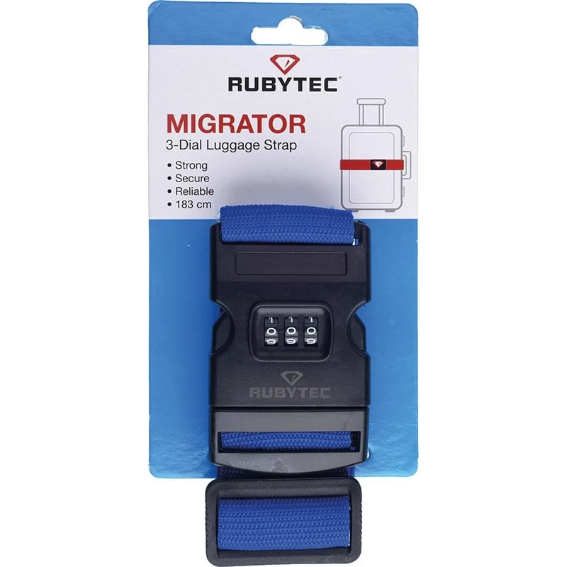 Rubytec Migrator 3 Dial Luggage Strap Blue 2 Rubytec Migrator 3 Dial Luggage Strap Blue - Afbeelding 2