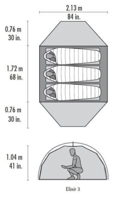 MSR Elixir 3 / 3 Persoons Tent Groen -Cres Tenten Winkel 41180 msr elixir 3 3 persoons tent