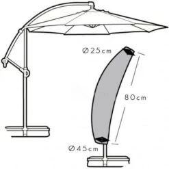 ML Hoes Voor Zweefparasol -Cres Tenten Winkel 50902 ml hoes voor zweefparasol