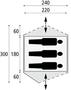 Bardani Stratos 240 / 3 Persoons Tent Grijs -Cres Tenten Winkel 58501 bardani bardani stratos 240 bijzettent