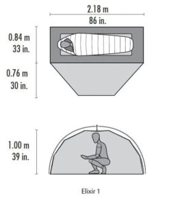 MSR Elixir 1 / 1 Persoons Tent Grijs -Cres Tenten Winkel 65660 msr elixir 1 1 persoons tent