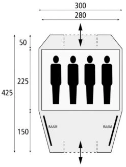 Safarica Kenia 300 - 4 Persoons Tent Grijs -Cres Tenten Winkel 74792 safarica kenia 300 4 persoons tent