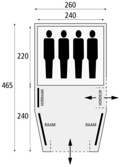 Safarica Blackhawk 260 - 4 Persoons Tent Grijs -Cres Tenten Winkel 74802 safarica blackhawk 260 4 persoons tent