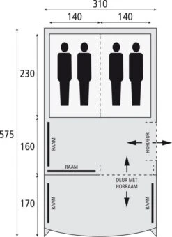 Safarica Pacific Reef 310 TC - 4 Persoons Tent Grijs 9 Safarica Pacific Reef 310 TC - 4 Persoons Tent Grijs -Cres Tenten Winkel 74812 safarica pacific reef 310 tc 4 persoons tent