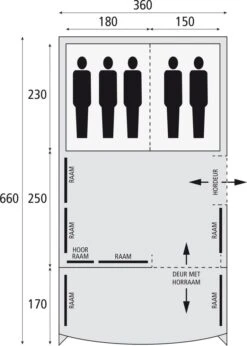 Safarica Pacific Reef 360 TC - 5 Persoons Tent Grijs -Cres Tenten Winkel 74814 safarica pacific reef 360 tc 5 persoons tent