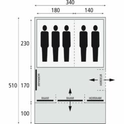 Bardani Spitfire 340 RSTC - 5 Persoons Tent Beige -Cres Tenten Winkel 74857 bardani spitfire 340 rstc 5 persoons tent