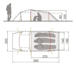 Vaude Arco XT 3P / 3 Persoons Tent Rood -Cres Tenten Winkel 78543 vaude arco xt 3p 3 persoons tent