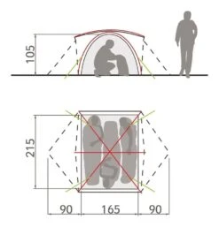 Vaude Campo 3P 3 Persoons Tent -Cres Tenten Winkel 78547 vaude campo 3p 3 persoons tent