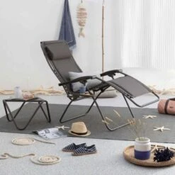 Lafuma RSX Clip Polykatoen Relaxstoel Grijs -Cres Tenten Winkel 81191 lafuma rsx clip polykatoen relaxstoel