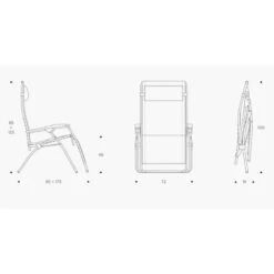Lafuma RSXA Clip Batyline XL Relaxstoel Grijs -Cres Tenten Winkel 81286 lafuma rsxa clip batyline xl relaxstoel