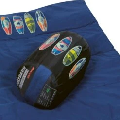 Polydaun Beach House Surfboard Deken Kinderslaapzak Synthetisch Blauw -Cres Tenten Winkel 94013 polydaun beach house surfboard kinderslaapzak