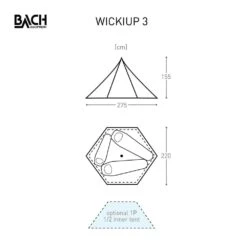 Bach Wickiup 3 / 3 Persoons Tent Donkergroen -Cres Tenten Winkel 96101 bach wickiup 3 3 persoons tent
