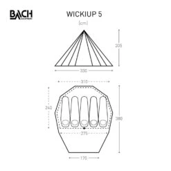 Bach Wickiup 5 / 5 Persoons Tent Donkergroen -Cres Tenten Winkel 96107 bach wickiup 5 5 persoons tent