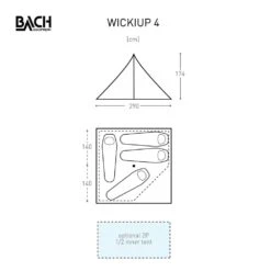 Bach Wickiup 4 / 4 Persoons Tent Donkergroen -Cres Tenten Winkel 96111 bach wickiup 4 4 persoons tent