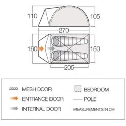 Vango Alpha 250 CLR / 2 Persoons Tent Blauw 7 Vango Alpha 250 CLR / 2 Persoons Tent Blauw -Cres Tenten Winkel 96952 vango alpha 250 clr 2 persoons tent