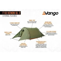Vango F10 Xenon UL 2 / 2 Persoons Tent Groen -Cres Tenten Winkel 96974 vango f10 xenon ul 2 2 persoons tent