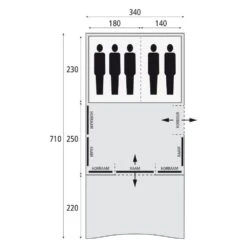 Bardani Spitfire 340 XL RSTC Deluxe / 5 Persoons Tent Beige -Cres Tenten Winkel 98672 bardani spitfire 340 xl rstc deluxe 5 persoons tent