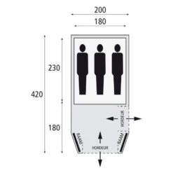 Bardani Airwolf 200 TC / 2 Persoons Opblaastent Beige -Cres Tenten Winkel 98696 bardani airwolf 200 tc 2 persoons opblaastent