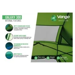 Vango Galaxy 300 / 3 Persoons Tent Groen -Cres Tenten Winkel 98719 vango galaxy 300 3 persoons tent